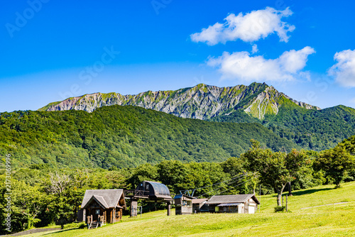 大山を望む鳥取県の自然風景
