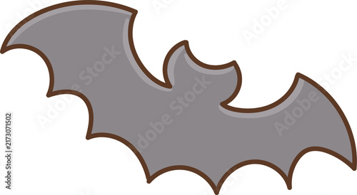 Simple Cartoon Bat Illustration Halloween Bookshop