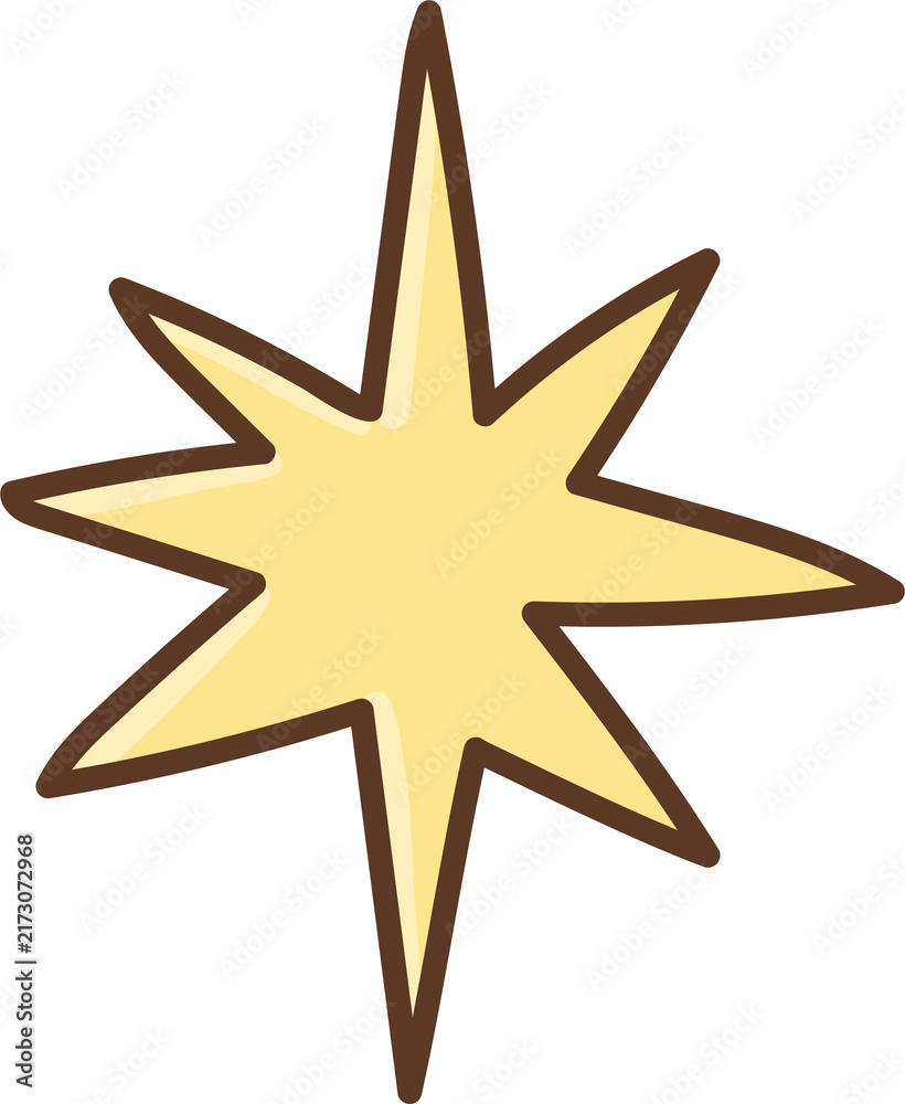 Fototapeta premium Minimalist Hand Drawn Star Illustration Witchy Store Halloween Spooky Season