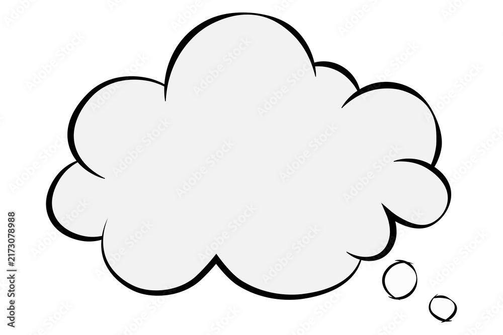 Fototapeta premium Thinking concept with thought bubbles