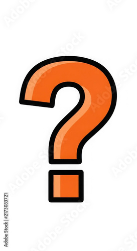 Question mark icon in orange color