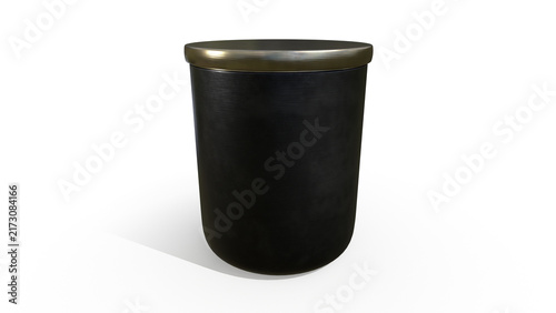 Box of Matt Metal 3D Rendering