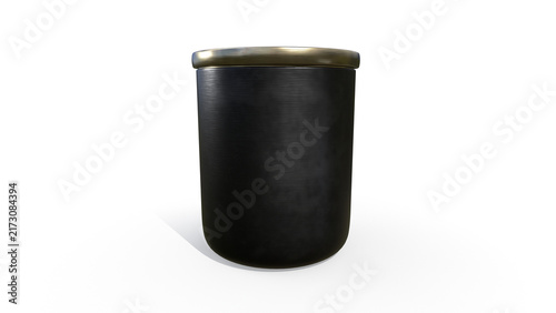 Box of Matt Metal 3D Rendering