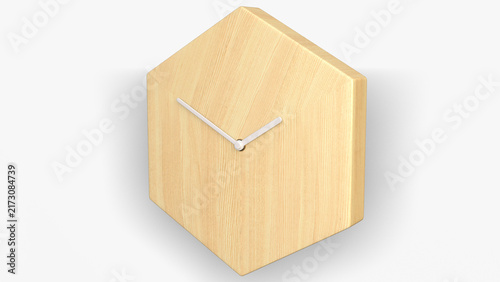 Wooden Watch 3D Rendering 
