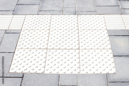 Tactile Paving Tiles for Visually Impaired on Railway Station Platform
