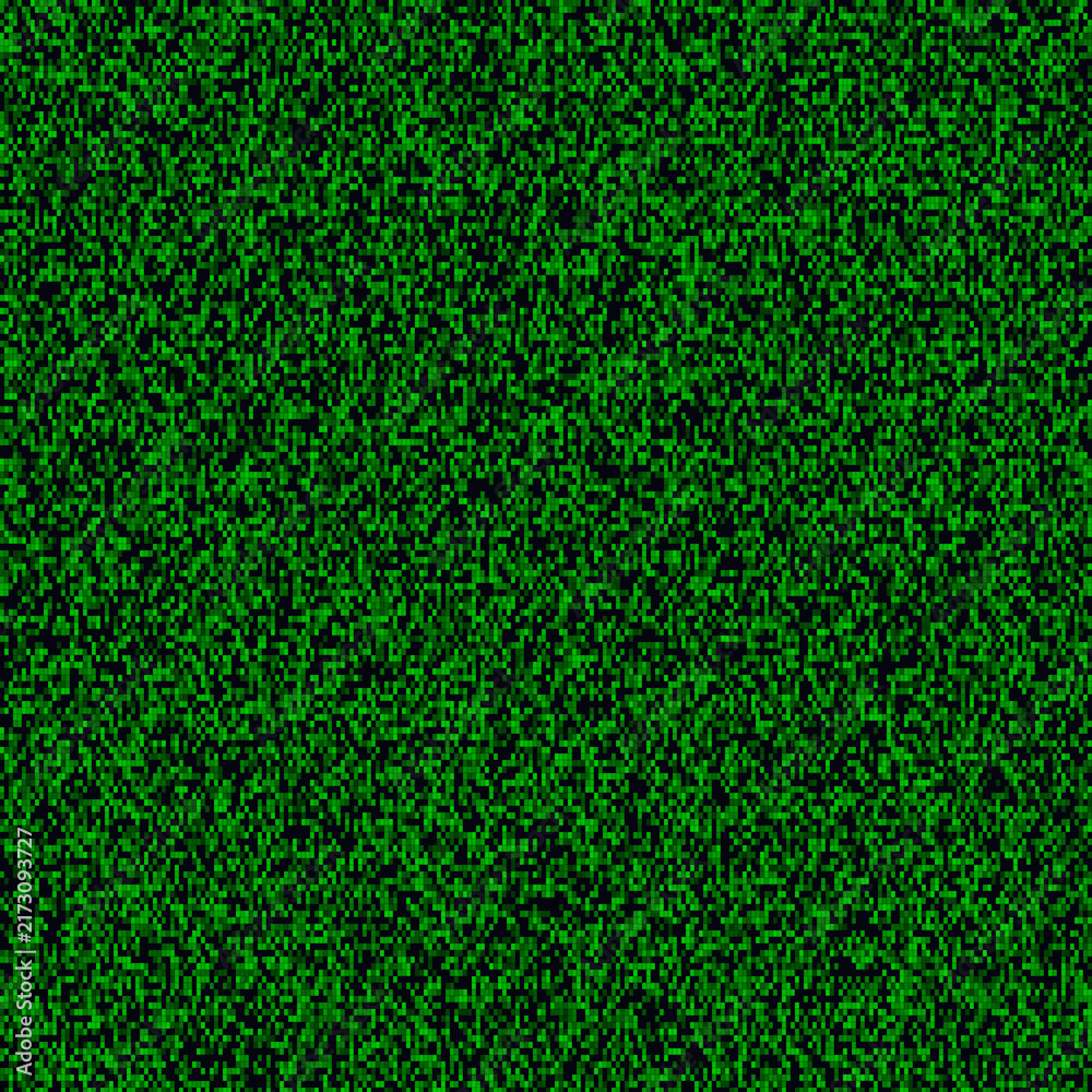 Fototapeta premium Green Digital Matrix Seamless Pixel Pattern Cyber Glitch Noise Texture Background 