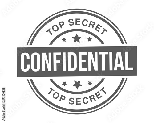 white background confidential text stamp.
