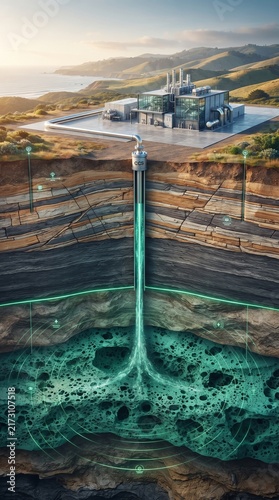 Geological Carbon Sink Showing Deep CO2 Capture and Storage