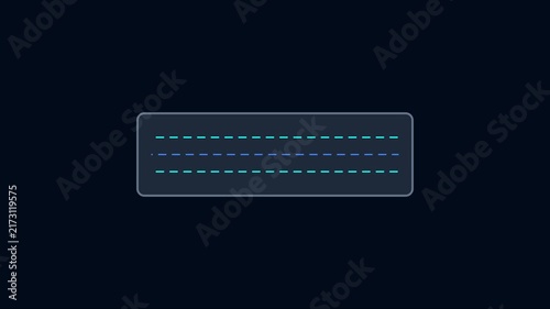 Minimalist digital loading bar animation with pulsing progress lines on dark 4k background interface