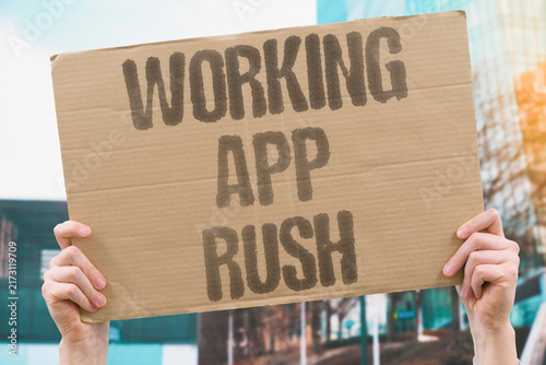 Fotografie "Working app rush" Launching prototypes creates a high