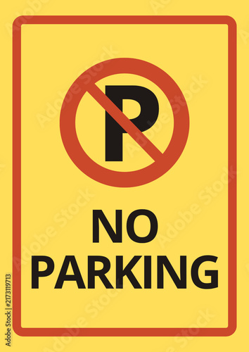 Quadro su tela no parking sign