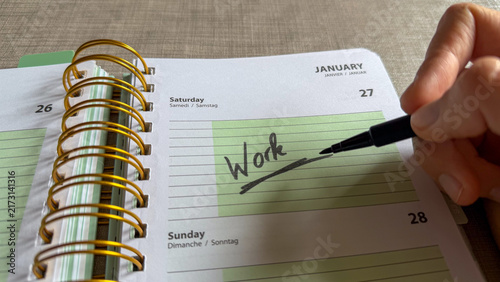 Work Scheduled for Saturday in Weekly Agenda