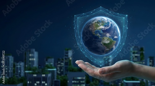 Digital Global Security Concept