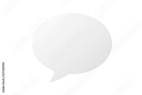 Glossy white oval speech bubble