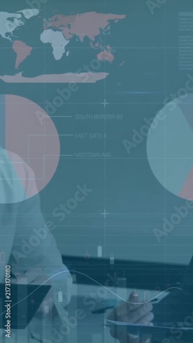 Animation of financial data processing over diverse doctors in hospital