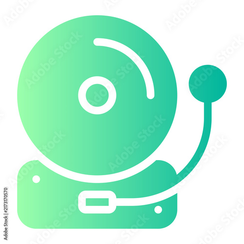 Obraz na płótnie school bell gradient icon