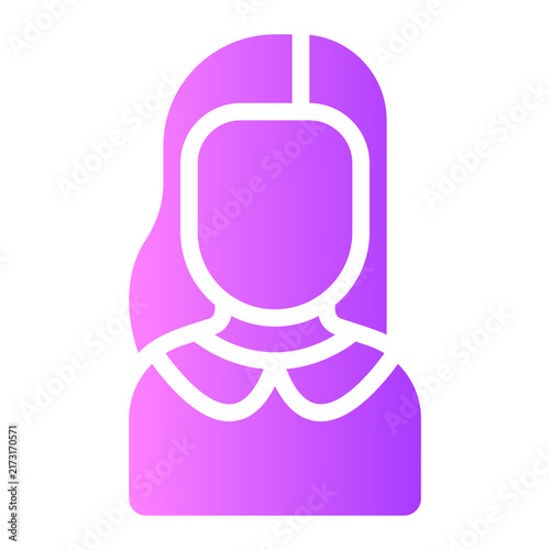 schoolgirl gradient icon