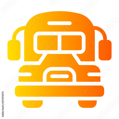 school bus gradient icon