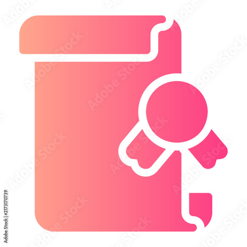certificate gradient icon