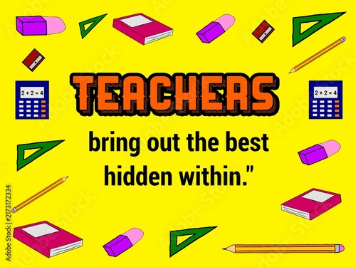 Foto A quote celebrating teachers who uncover students’ inner strengths