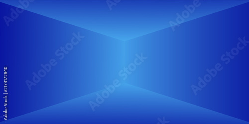 Abstract Empty Blue Studio Room Interior with Gradient Light Background