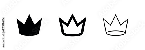 Canvas Print Crown icon set