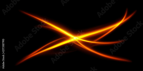 Abstract Fractal Flame Background with Glowing Energy Waves, Dynamic Curved Lines, Fiery Light Motion, Smoke Effects and Modern Digital Design for Wallpaper and Backdrop