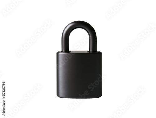 Heavy-Duty Security Padlock — Isolated on Transparent Background