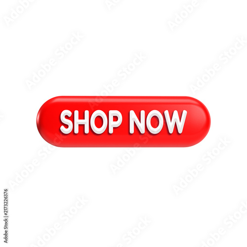 Shop now button 3d web icon 