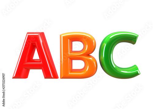 ABC alphabet letter education 3d learn icon 