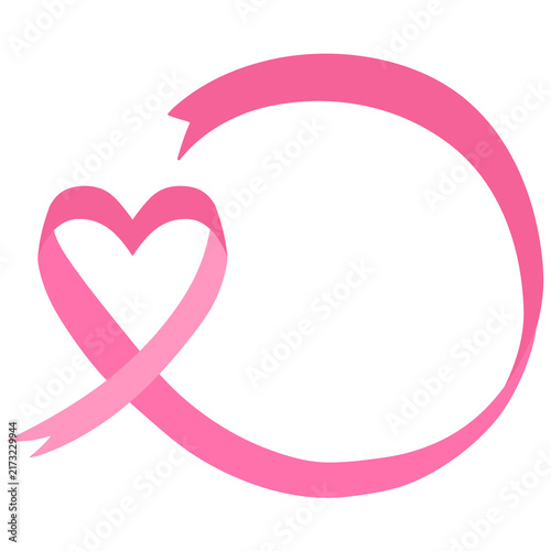 Breast Cancer Awareness Pink Ribbon Heart Frame