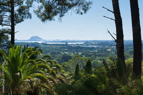 View over Omokoroa, Tauranga, towards Mount Maunganui, Bay of Plenty, New Zealand