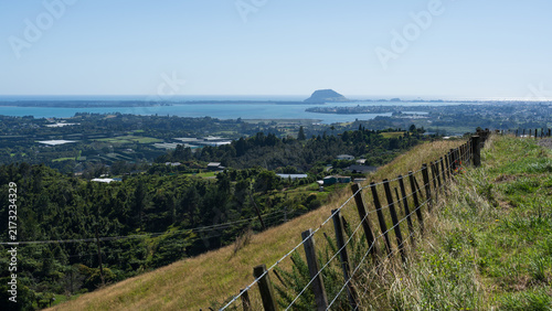 View over Omokoroa, Tauranga, towards Mount Maunganui, Bay of Plenty, New Zealand