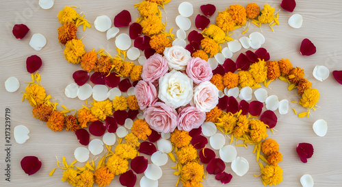 A vibrant and colorful diwali rangoli design showcasing the spirit of light and prosperity