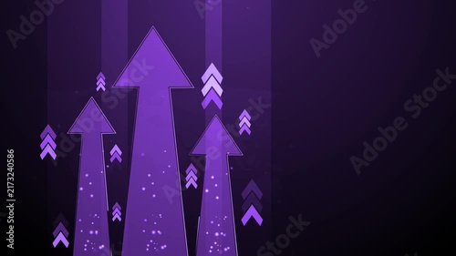 Abstract arrows pointing upward symbolizing growth progress success and rising business goals animation