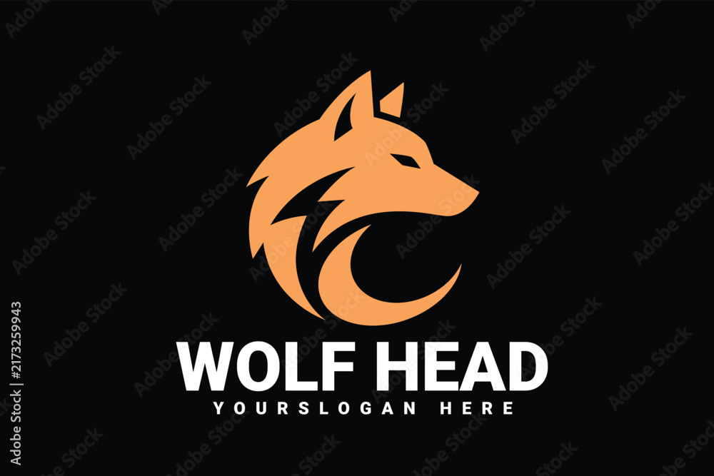 Obraz premium Wolf Head Logo