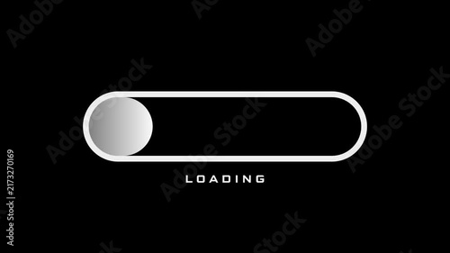 White Chrome loading bar GIF animation with a transparent background