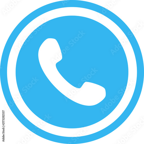 Telephone Receiver Handset and Call Icon