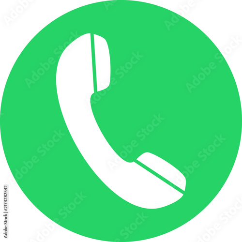Telephone Receiver Handset and Call Icon