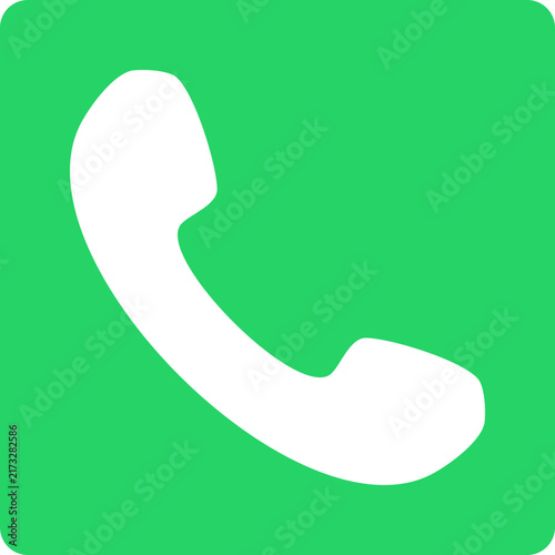 Telephone Receiver Handset and Call Icon