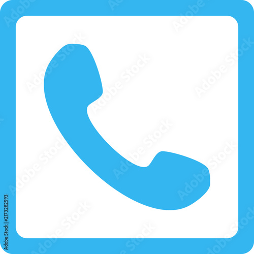 Telephone Receiver Handset and Call Icon