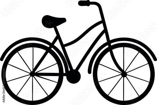 Flat bicycle icon as symbol for web page design sity transport or sport travel