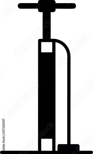 Vector illustration of bicycle pump icon, simple style on a transparent background
