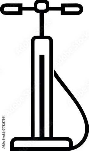 Vector illustration of bicycle pump icon, vector illustration 