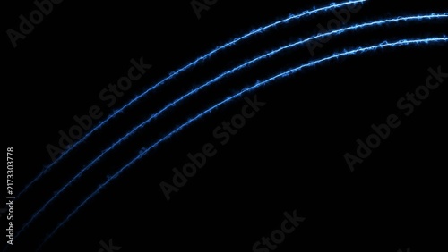 Neon bright orange color laser lines curve abstract technology background orange color 4k illustration. Beautiful line background Seamless looping 4k illustration.