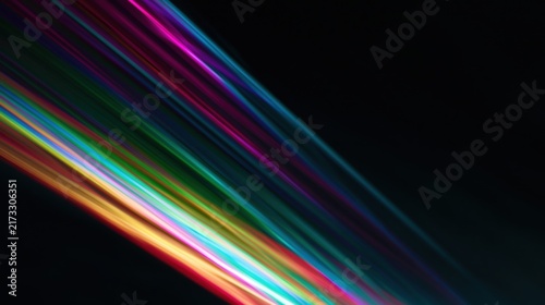 The Vibrant Colorful Light Trails Across a Dark Velvet Night Sky