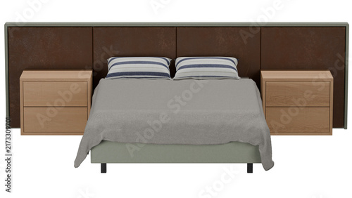 Foto Modern Bed Interior Bedroom Furniture Design Decor