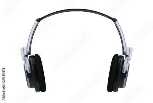 Canvas Print Professional Over Ear Audio Headphones with Silver Details