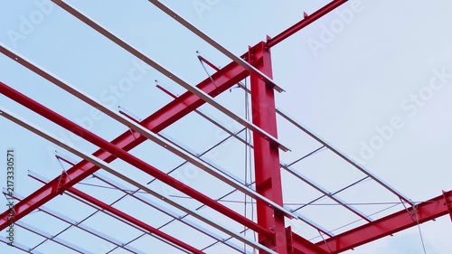 Structures and construction sites for large-scale buildings, projects factories, shopping malls, and outdoor construction areas hazardous zones within industrial plants. Metal beam