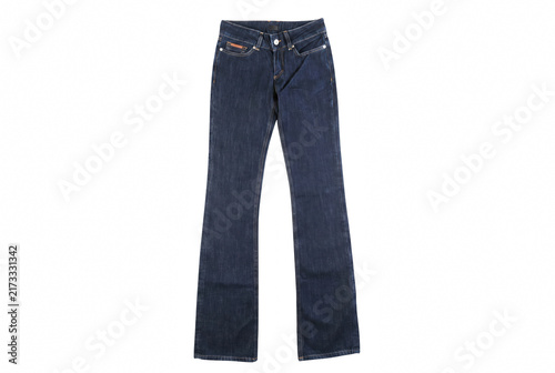 Фотография Classic Dark Blue Denim Jeans with Five Pocket Styling